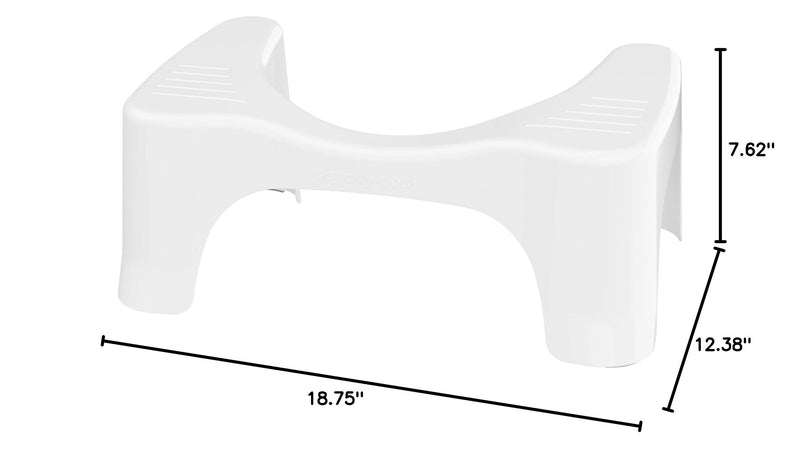 [Australia] - Squatty Potty Simple Bathroom Toilet Stool, White, 7" 