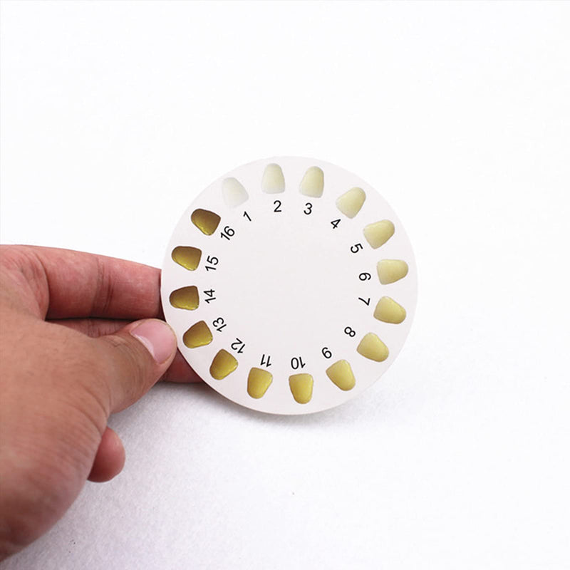 [Australia] - Uadme Teeth Color Cards, 3 Pcs Tooth Color Comparison Charts, Teeth Whitening, Shading, Dental Tooth Guide, Color Tracking Cards for Clinic, Hospital 