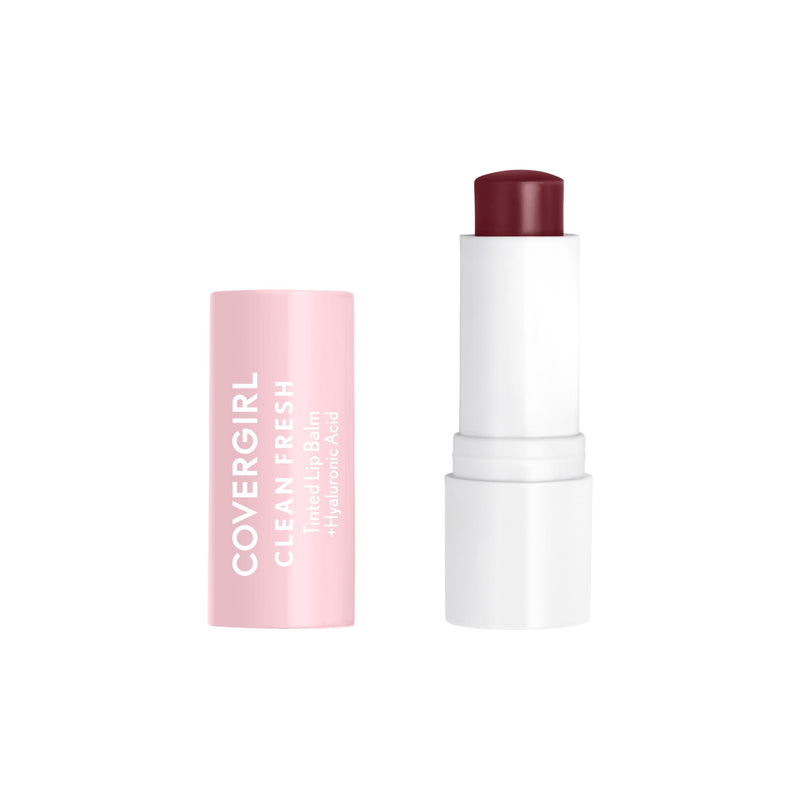 CoverGirl Clean Fresh Tinted Lip Balm, Vegan Formula, Hydrating, Natural Finish, Cruelty Free, Bliss You Berry, 1 Count 0.14 Ounce (Pack of 1)