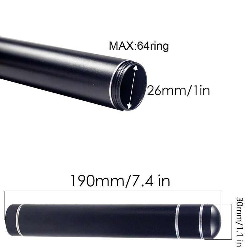 [Australia] - Cigar Tube, Aluminum Cigar Travel Airtight Single Cigar Holder Case (black) black 