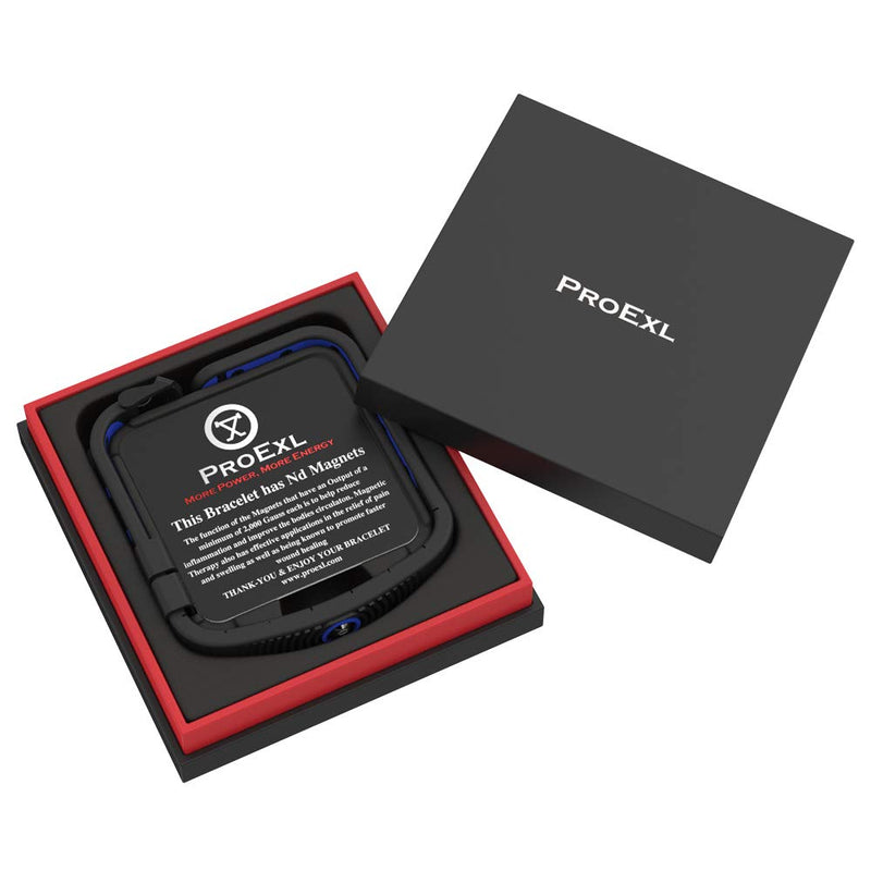 [Australia] - PROEXL¬Æ 18 MAX Sports Magnetic Bracelet - Waterproof - Breathable Strap - Super Strength Gunmetal Gray 
