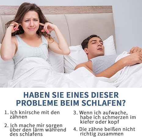 [Australia] - Nighttime grinding splint, transparent splint, against nighttime bruxism and snoring, dental splint for better sleep, 4 moldable mouthpieces, against teeth grinding, with storage box, transparent color 1014 