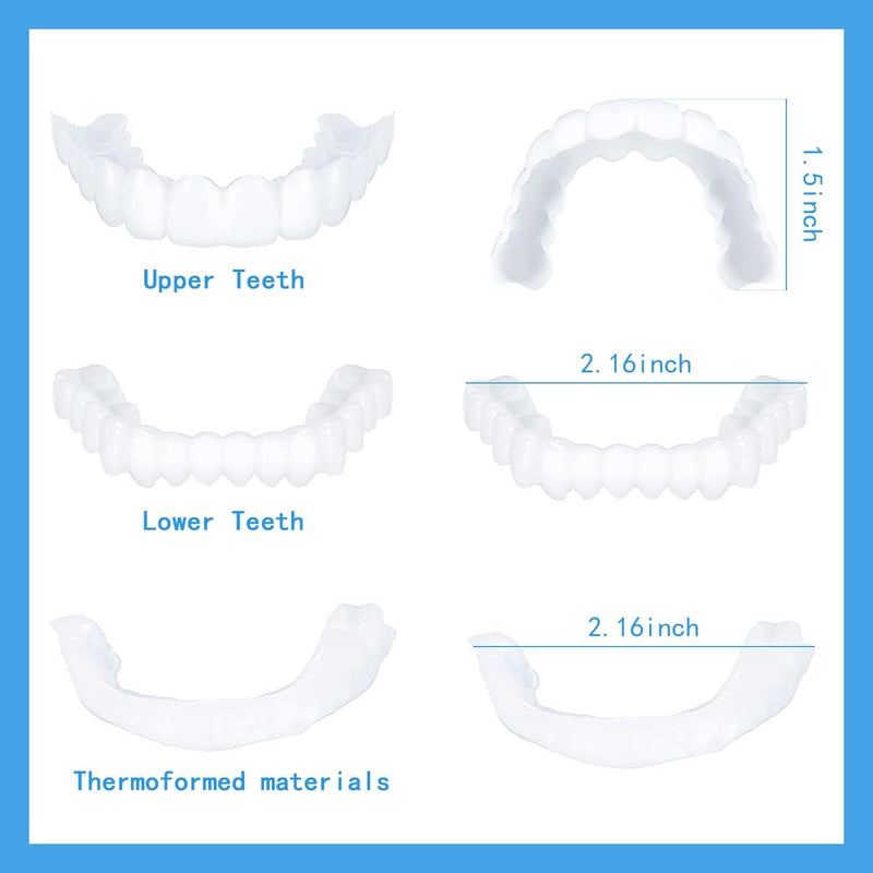 [Australia] - 2 Pairs, Temporary Nature and Comfortable to Regain Confident Smile, Men's and Women's Temporary Confident Smile (1) 1 