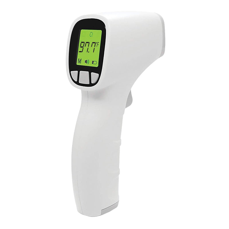 Dreambaby Non-Contact Rapid Response Infrared Digital Forehead Thermometer - 20 Readings Memory Recall, 10 sec Shut-Off - for Infants, Children, and Adults - White