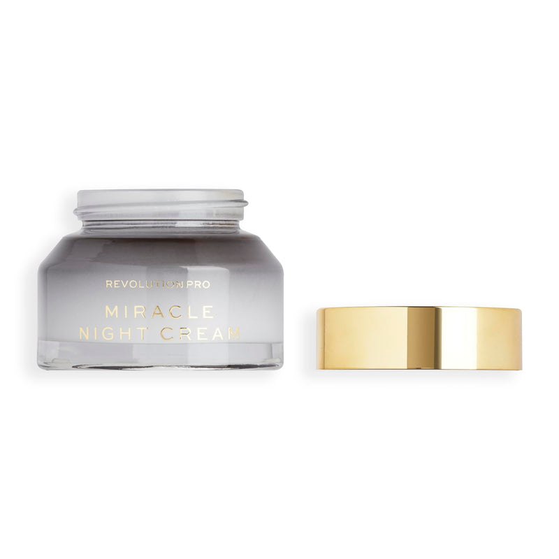 Revolution Pro Miracle Night Cream Overnight Face Cream, 1.69 oz | Rich Texture, Moisturizes & Plumps Skin with Retinol & Vitamin E, Vegan & Cruelty-Free