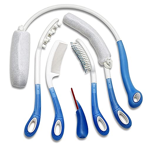 [Australia] - Etac Beauty Comb – Long Handle Hair Comb with Curved Grip for Comfort & Control, Ergonomic Non-Slip Handle, Adaptive Equipment for Easy Hair Combing – Long Handled Comb (14.5 inches) 