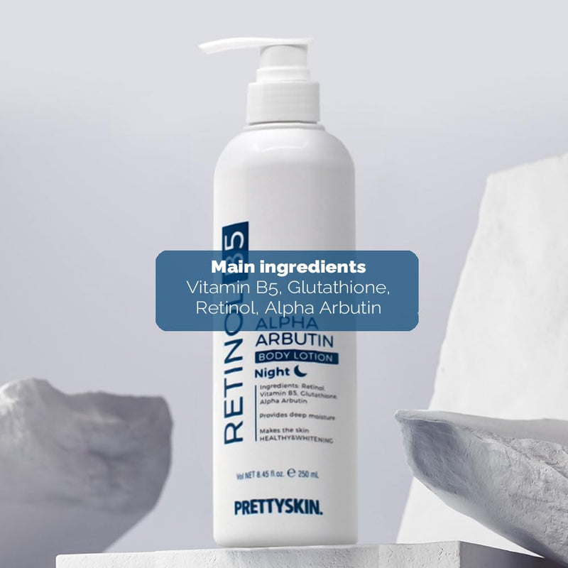 PRETTYSKIN Deep moisture Korean Body Lotion with Retinol, Vitamin B5-8.45fl.oz.(250ml) (Retinol B5) | Vitamin B5, 8.45 fl.oz. (250ml) Retinol B5