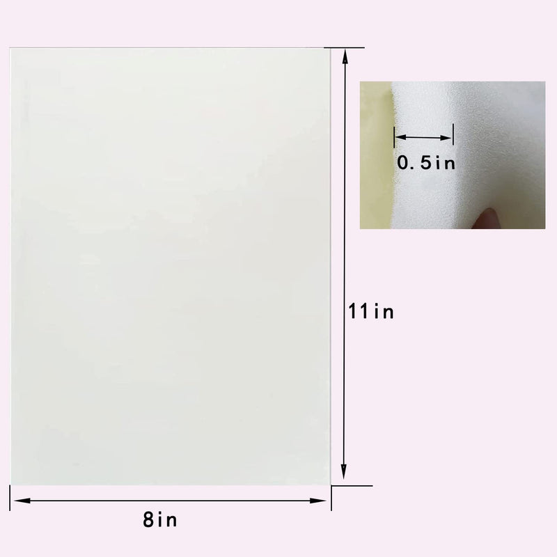 [Australia] - Lipo Foam Pads for Post Surgery, 3 Pack BBL Abdominal Foam Pads Boards Help Out When Using Ab Board Compression Garments Tummy Tuck,Liposuction Surgery Foam Sheet for Recovery 8" x 11" 