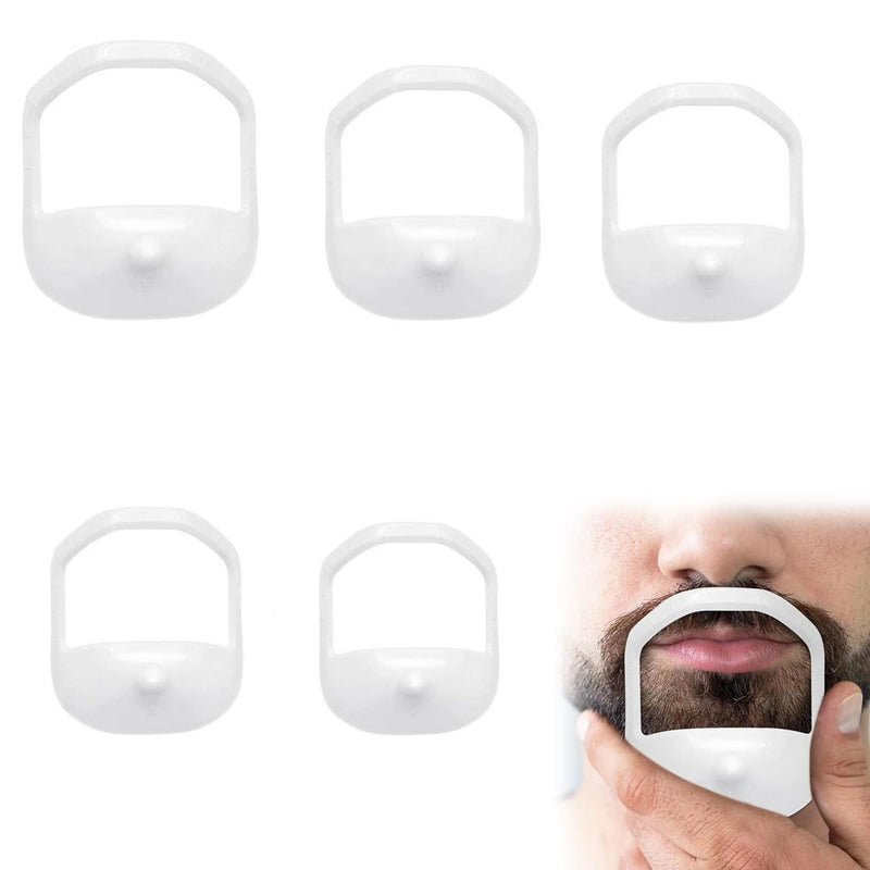 [Australia] - Beard stencils, beard stencil, chin beard, beard stencil for men, beard styling stencil, shaving aid for men, accessories for beard contours, shaving template, beard shaping and styling tool, 5 pieces white Tokaneit 