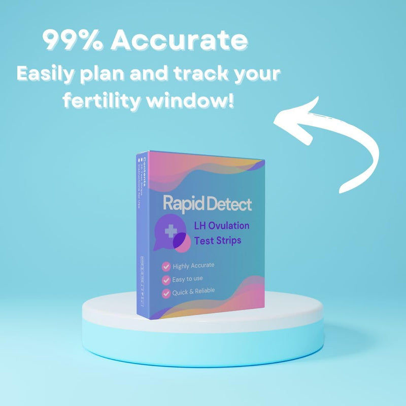 Rapid Detect LH Ovulation Test Strips (25 Count), Easy to Use, Quick Results for Your Fertility Window, Indvidually Wrapped & Reliable