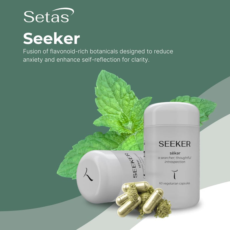 [Australia] - Setas Seeker Ceremony Quality Botanical Supplement Organic Motherwort, Gotu Kola, & Holy Basil to Support Deep Introspective Reflection & Self-Exploration, Vegan & Non-GMO, 60-Day Supply 
