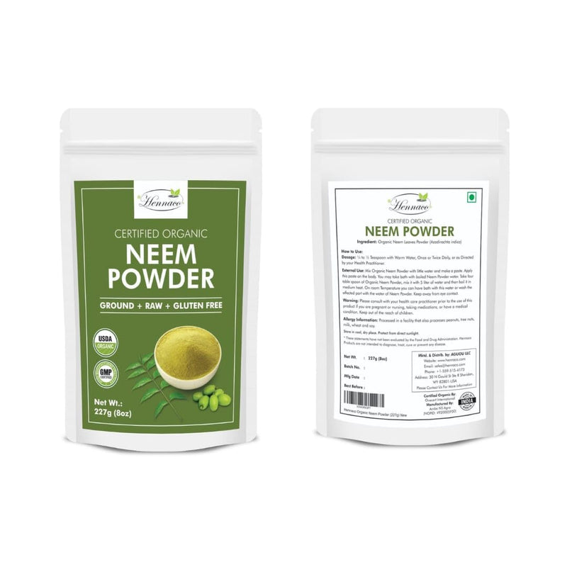 [Australia] - Organic Neem Powder| Ayurvedic Herb for Skin and Hair | Resealable Zip Lock Pouch | USDA Organic| Pure & Natural Neem Powder for Drinking| Dried Neem Leaves Powder| 227 Grams (8 OZ) 8.01 Ounce (Pack of 1) 