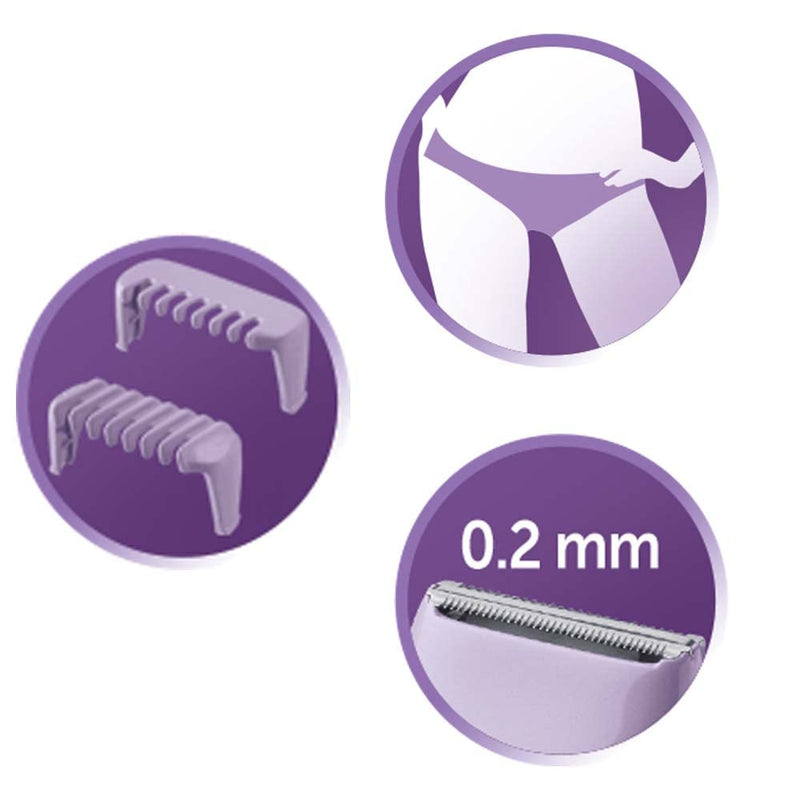 [Australia] - Remington hair trimmer intimate area & body [skin-friendly & safe up to 0.2mm without skin irritation] 2 blades, 100% waterproof, incl. 2 attachment combs (2&4mm) hair clipper, razor, BKT4000 