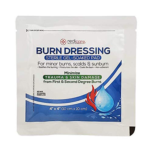 [Australia] - 8 Pack - Burn Gel Dressing 4" X 4" Burn Care First Aid Treatment for burns, scalds & sunburns 