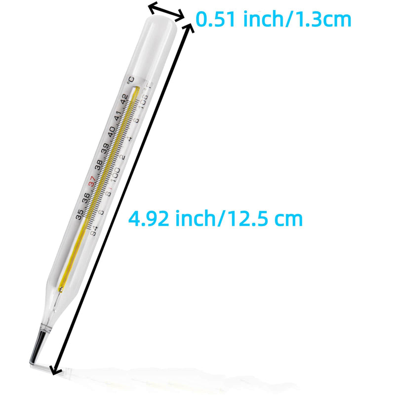 [Australia] - ℃&℉ Glass Thermometer for Underarm 2PCS - Basal Body Thermometer - Fever Thermometer - Accurate Easy Reading by HARIKA LIFE 