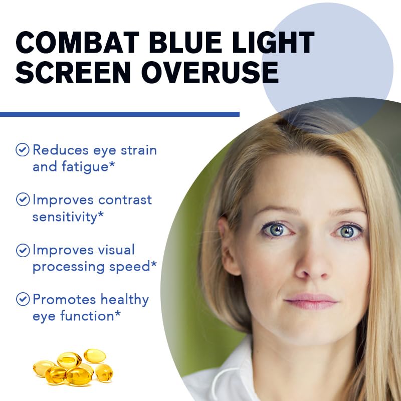 Advanced Eye Health Supplement with Lutein, Zeaxanthin, Bilberry & Citrus Bioflavonoids - Vision Support for Macular Health, Dry Eyes & Overall Eye Wellness - 120 Softgels, 2 Month Supply