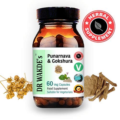 DR WAKDE'S Punarnava & Gokshura Capsules (60 Veg Caps, Promotes Healthy Urinary Flush, Ayurvedic Supplement, Vegan, Herbal, All Natural, Made in UK)
