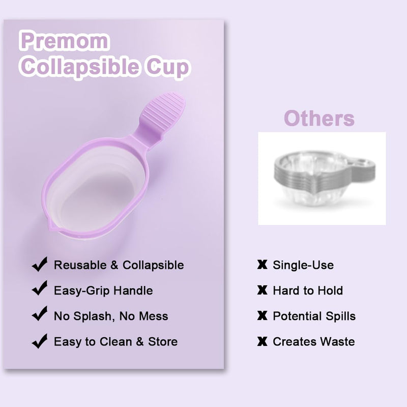 Urine Cups for Ovulation & Pregnancy Tests 2 Pack Reusable Pee Cup Collapsible Specimen Container Urine Sample Detection