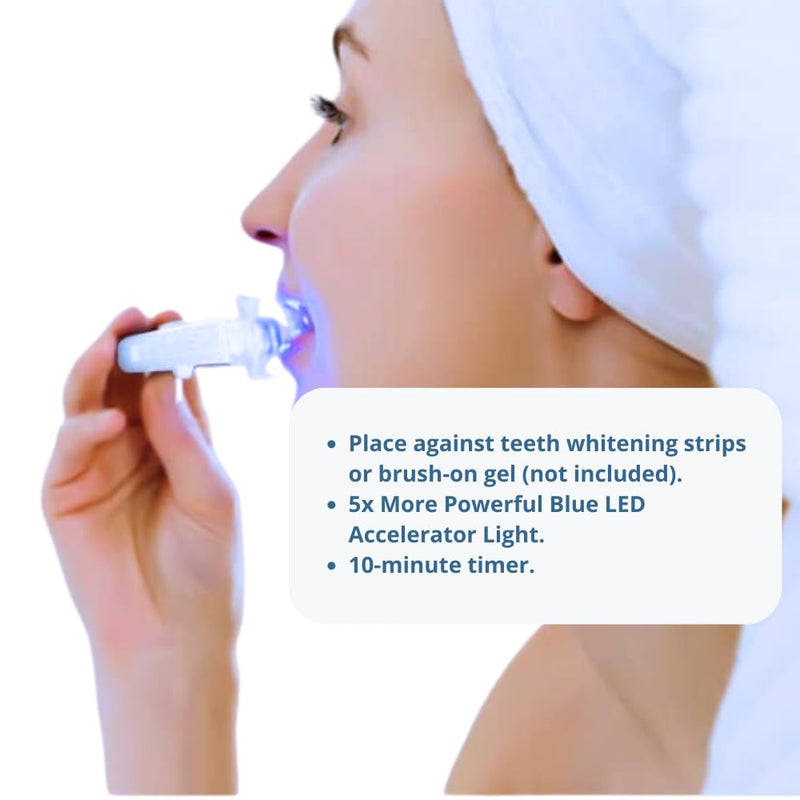 [Australia] - Teeth Whitening Accelerator Light, 5X More Powerful Blue LED Whiten Teeth Faster with Teeth Whitener Pen or Strips. Replacement Light Only 