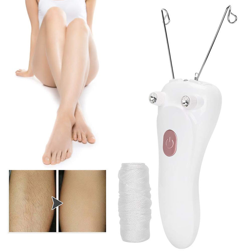 [Australia] - Threading Hair Removal, Hair Removal Device, Electric Threading Epilator USB Hair Remover for & Body Hair Removal with Cotton Thread Roll (Pinks) 