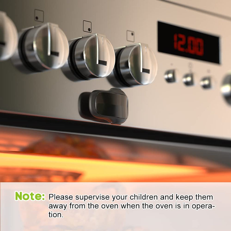 [Australia] - SAFELON 1 Pcs Baby Safety Oven Door Lock, Double Button Oven Lock for Kitchen Safety (Black) Black 