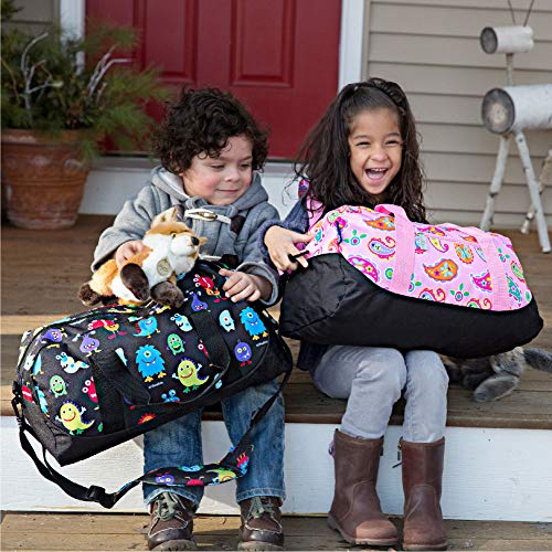 Wildkin Overnighter Duffel Bag and Go Fish! Card Game Bundle: Dive into Fun - Playful Adventures Packed and Ready to Go (Paisley)
