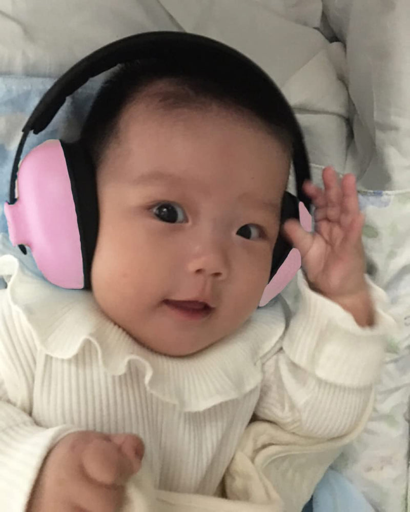 [Australia] - Baby Noise Cancelling Headphones Infant Ear Protection Comfortable Noise Reduction Ear Muffs for Babies Toddler 1 Months to 2 Years, Pink 