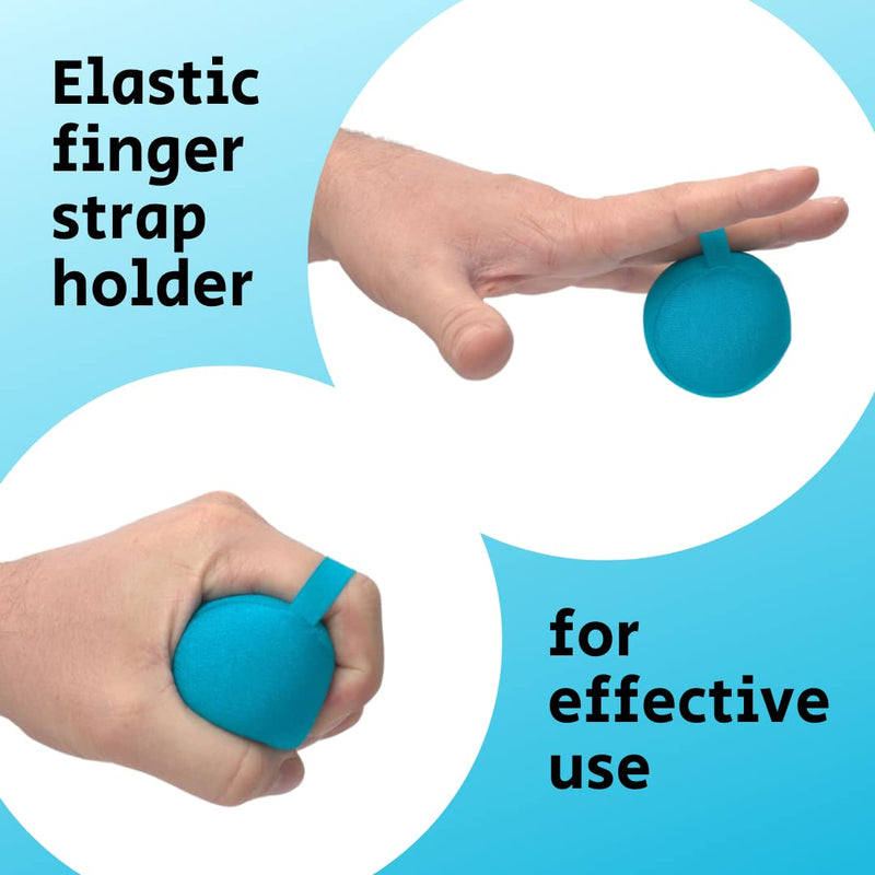[Australia] - Yogi Stress Balls - Stress Ball with Finger Grip Strap, Stress Balls for Adults, Grip Strength Trainer Squeeze Balls, Anxiety Stress Relief, Fidget Handball, Squish Ball - 2 Pack 2Pack 