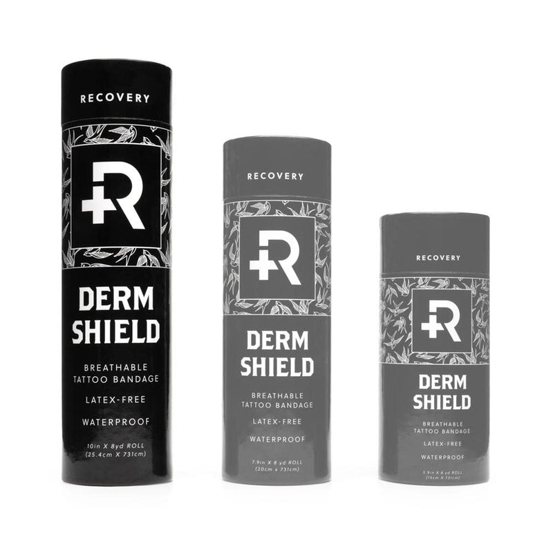[Australia] - Recovery Aftercare Derm Shield Tattoo Aftercare Bandage Roll - Transparent, Waterproof Adhesive Bandages - 10 Inches x 8 Yards 