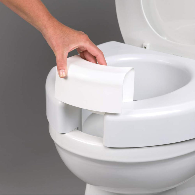 [Australia] - SP Ableware 37228 Secure-Bolt 3" Elevated Toilet Seat with Convertible Open/Closed Front, Plastic, White 