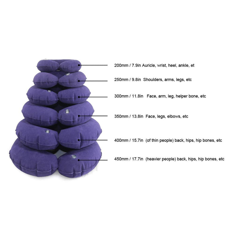 Inflatable Seat Cushions Donut Pillow, Seat Cushion Orthopedic Ring Pillows, Hemorrhoid Treatment Bed Sores Pregnancy Tailbone Pain After, with Inflatable Pump for Office Chair Elderly (R350) R350