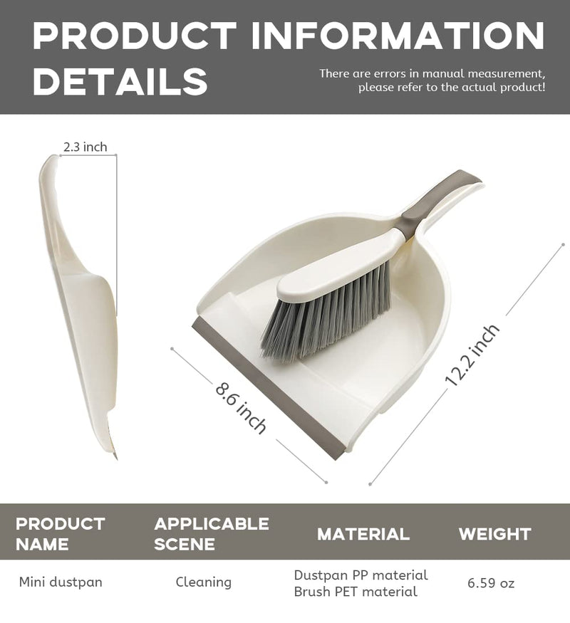 [Australia] - Dust Pan,Dustpan and Brush Set,Dust Pans with Brush,Small Dustpan and Brush Set,Hand Broom and Dustpan Set for Home,Handheld Angled Dustpan and Brush Set are Daily Essential Cleaning Tool for Family. 1set 