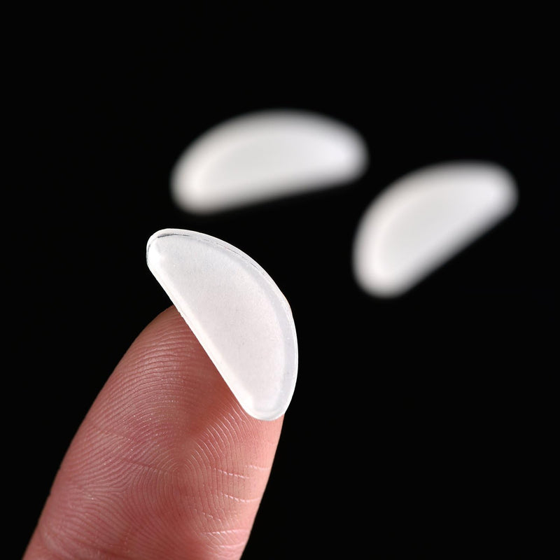 [Australia] - 30 Pairs of Silicone Nose Pads Non-Slip Adhesive Pads for Glasses and Sunglasses, Anti-Slip Nose Pads Glasses Self-Adhesive Transparent D-Shaped Anti-Slip Pads Glasses (Transparent 19 x 8 x 1 mm) 