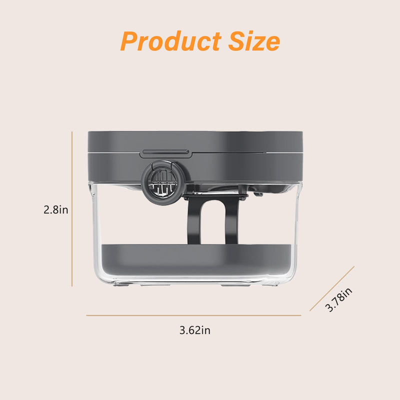 [Australia] - Retainer Case,Denture Case Retainer Cleaning Case, No-Leak Denture Bath Box Cup, Complete Clean Care for Dentures, Mouth Guard, Night Guard & Retainers with Mirror,Hook,Bite adhesive and Brush(Grey) Grey 