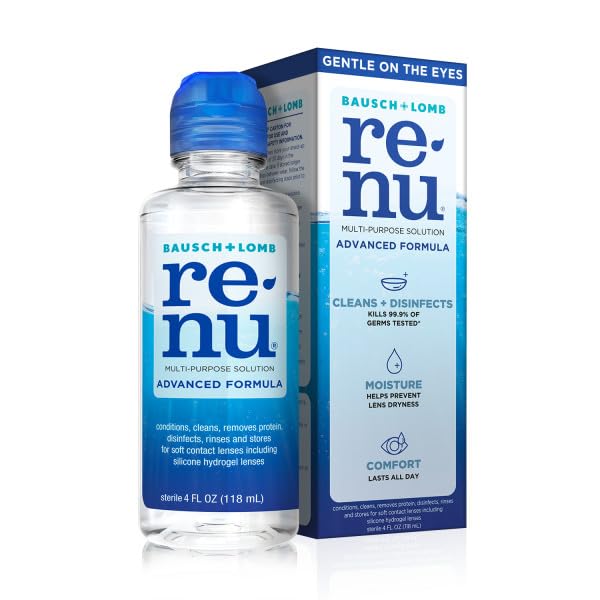 [Australia] - Renu Advanced Formula Multi-Purpose Solution, Disinfecting and Moisturizing Contact Lens Solution for Soft and Silicone Hydrogel Lenses, 4 fl oz (Pack of 2) 