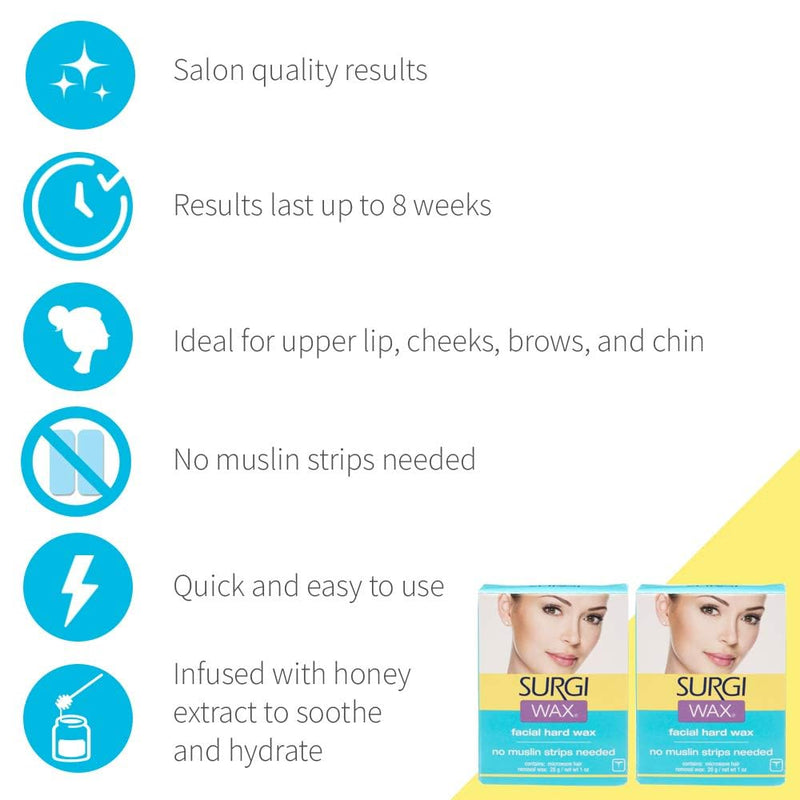 [Australia] - Surgi-wax Hair Remover For Face, 1 Ounce (Pack of 3) 