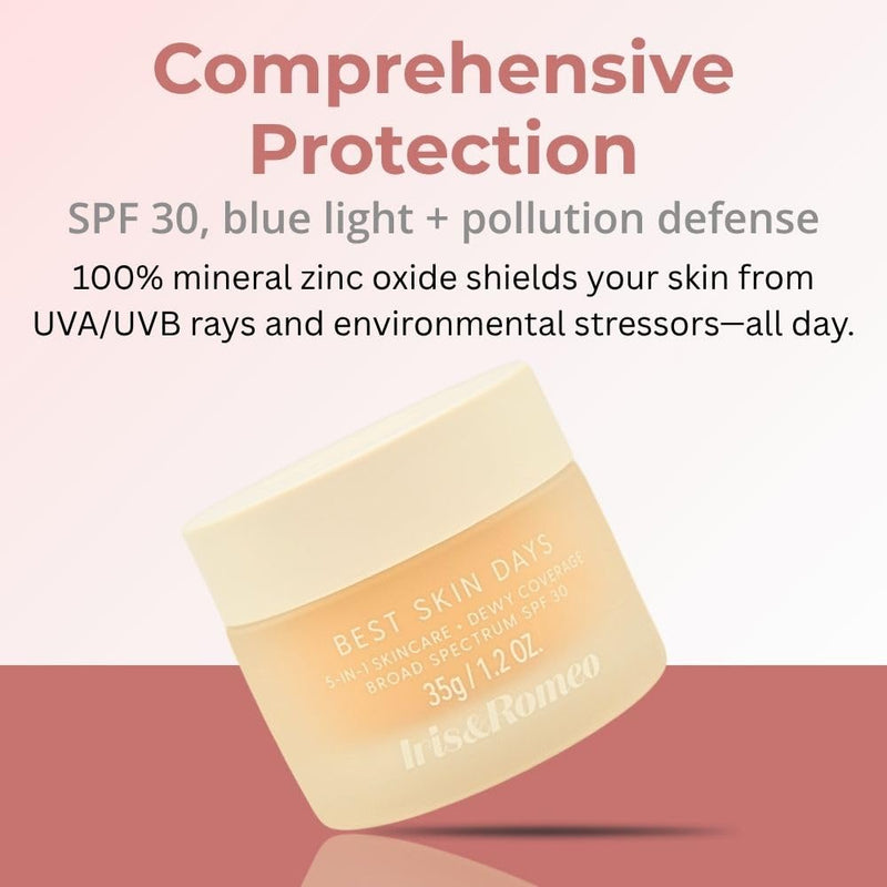 IRIS&ROMEO Best Skin Days SPF30 Whipped Tinted Moisturizer with Vitamin C + Hyaluronic Acid - Shade 3 - Light with Warm Undertones