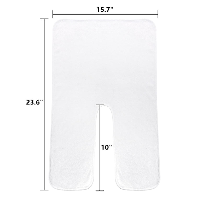 [Australia] - DEAYOU 6 Pack Facial Towels for Estheticians, U-Shaped Spa Towels for Facial, Soft Microfiber Massage Face Towels for Spa Steam, Barbers, Beauty Salons, Skin Care, SPA Centers, Split Design, White 