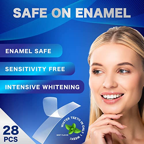 [Australia] - Sensitive Teeth Whitening Strips Kit: Professional Dental Whitening Set - 14 Hydrogen Peroxide-Free Treatments for Whiter Teeth - Effective & Gentle Teeth Whitener (28 PCS) 