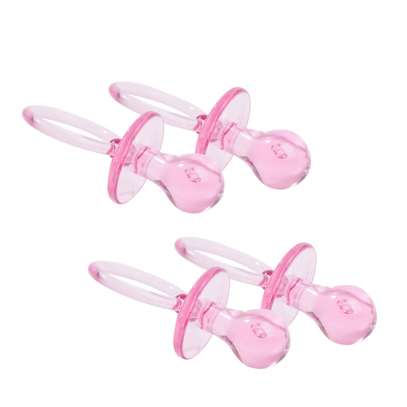 [Australia] - 50 Pieces 2.75 Inch Baby Pacifier Baby Shower Plastic Pacifier for Baby Shower Pacifier, Baby Shower Gender Show Party Decoration DIY Baby Shower Birthday Party Gift (Pink) Pink 