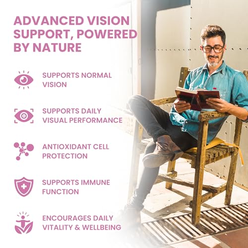 Lutein 40mg & Zeaxanthin 8mg | High Strength Eye Complex | Vitamin A, C & Zinc | Normal Vision Support | 90 Vegan Capsules | GMP & 3rd Party Lab Tested