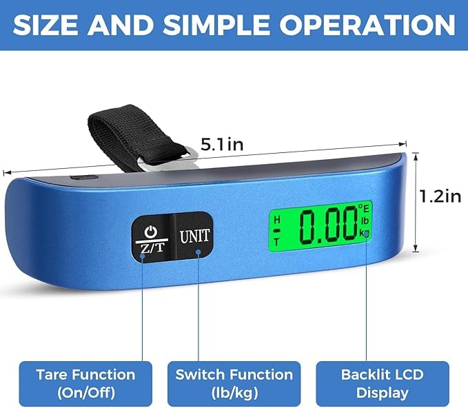 BAGAIL 8 Set Packing Cubes and Digital Luggage Scale