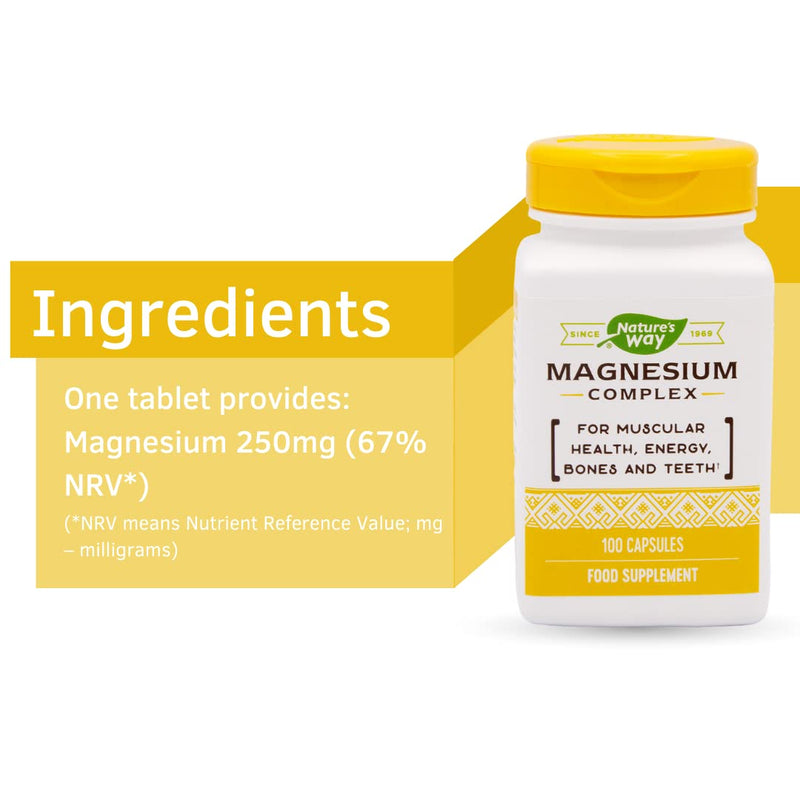 Nature's Way Magnesium Complex, 250mg, 100 Capsules