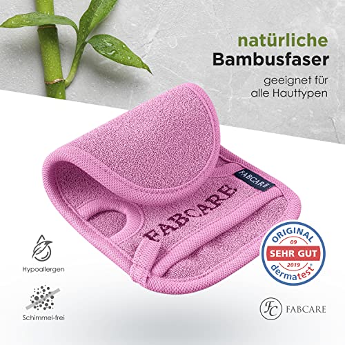 [Australia] - FABCARE Premium Peeling Gloves for Body and Face, Peeling Sponge Pack of 2 - Exfoliating Gloves for Body Scrub with Suction Cups and Ebook, Dermatologically Tested with DERMATEST Rating VERY GOOD 1 Piece (Pack of 2 Blue) 