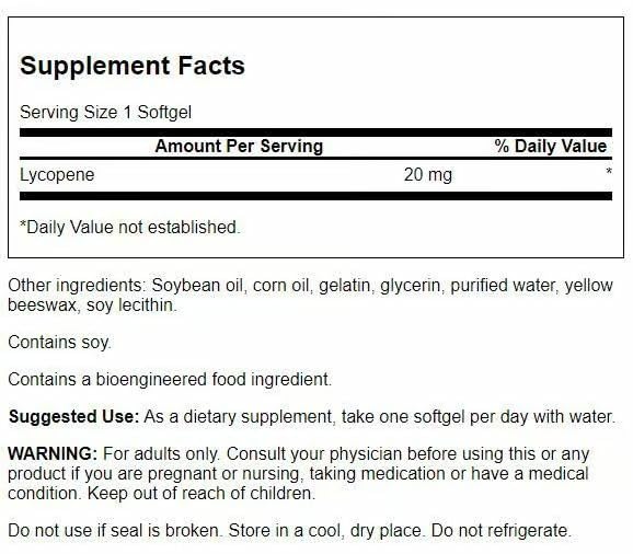 [Australia] - Swanson Lycopene - Natural Supplement Promoting Prostate Health, Heart Health, & Supports Blood Pressure Within The Normal Range - Mens Health Supplement - (60 Softgels) 2 Pack 60 Count (Pack of 2) 
