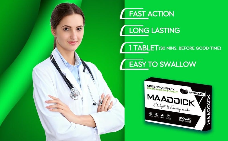 Ginseng and SHILAJIT Combo | 10 Tablets | 100% Natural Herbal Performance Supplement for Men, Extra Strong | Last Longer | Energy and Stamina Support | Mountain Stamina