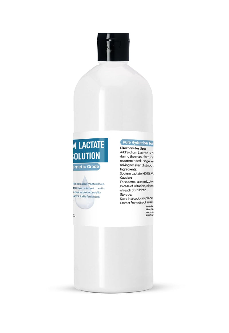 [Australia] - Sodium Lactate 60% (16 Ounce / 472 mL), Sodium Lactate Liquid for Soap and Lotion Making Natural Preservative and Buffering Agent, Natural Humectant Harder Bar of Soap 