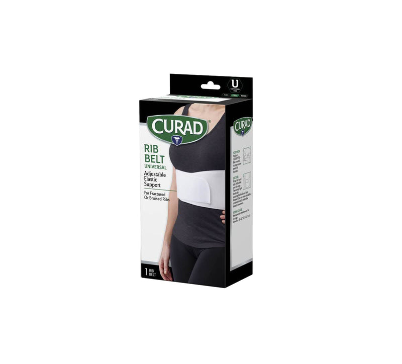 [Australia] - Curad Universal Rib Belt, Supports Bruised or Broken Ribs, Elastic Material for Comfort, Contoured, Unisex, Fits 28" - 50", 1 Belt 
