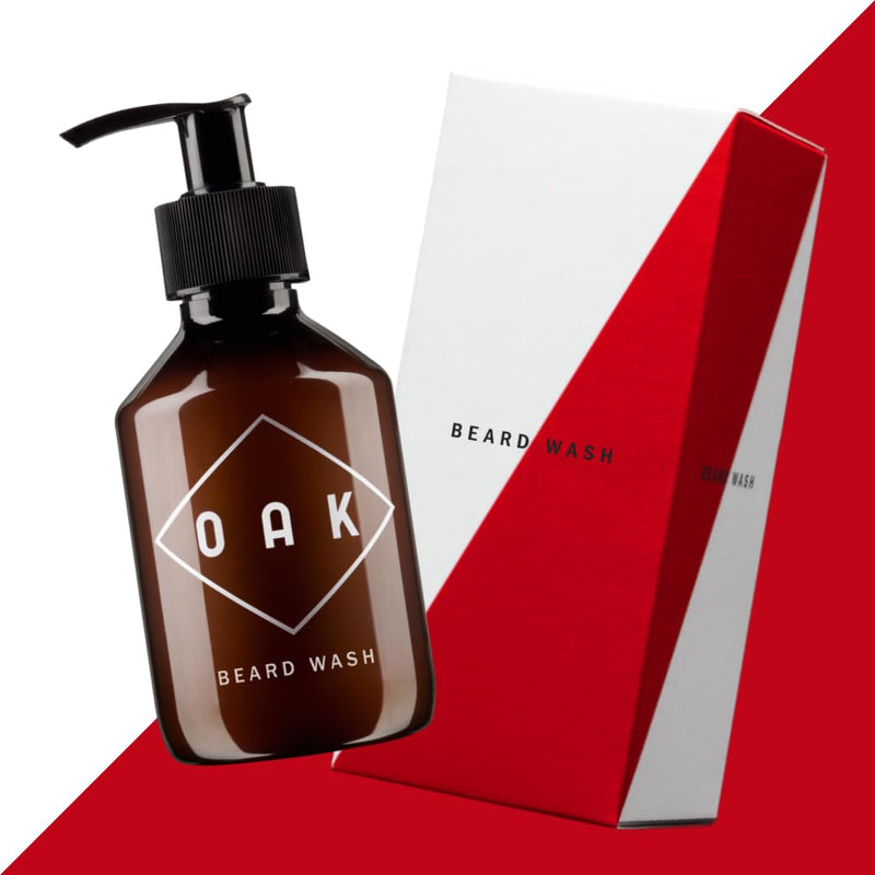 [Australia] - OAK BEARD WASH, beard shampoo, beard soap (200 ml): Cleans gently, refreshingly. Natural beard care for men with 3-day beards to full beards. 
