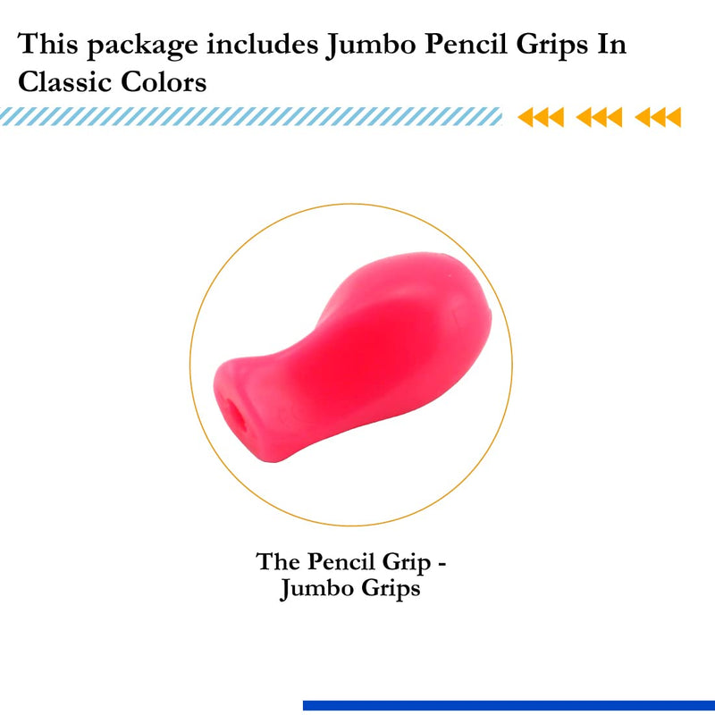 [Australia] - The Pencil Grip JUMBO Gripper Ergonomic Writing Aid, 12 Count Classic Colors (TPG-11412) 12 Count (Pack of 1) Original 